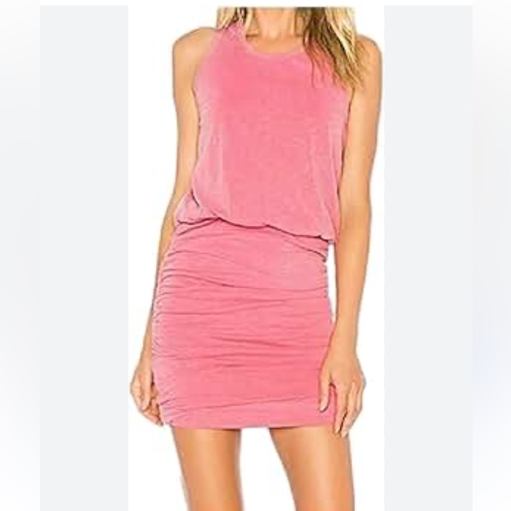 SUNDRY SLEEVELESS SUNDRESS RUCHED DRESS - Picture 6 of 6